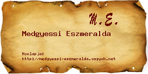 Medgyessi Eszmeralda névjegykártya